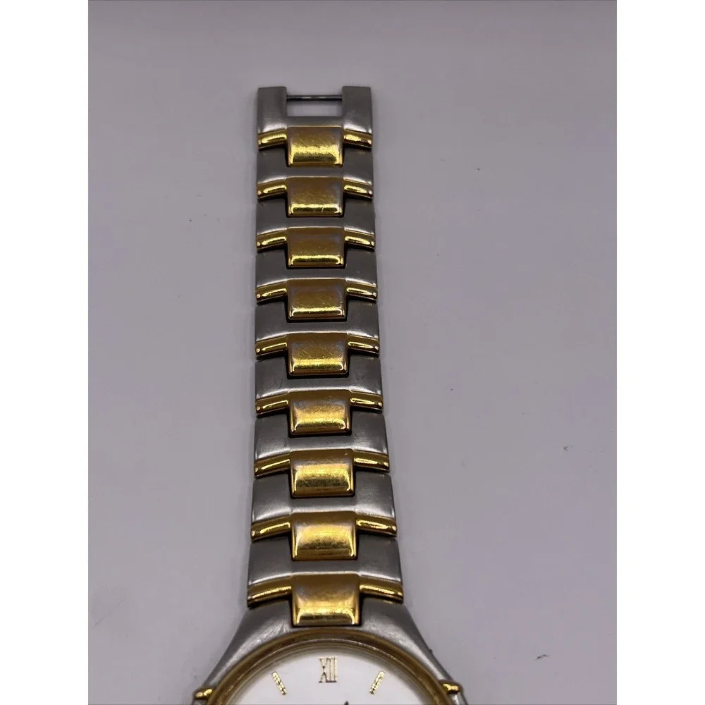 Fossil Steel Men's Watch  FS-2700 Stainless‎ Two Tone Band- New Battery